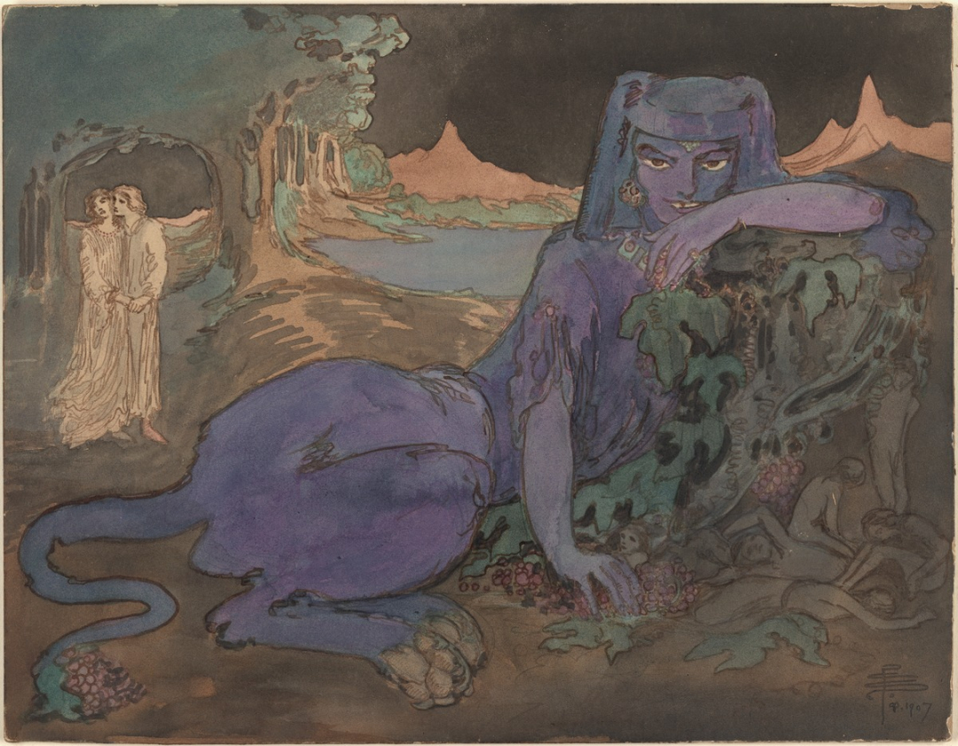 Pamela_Colman_Smith,_%E2%80%9CThe_Blue_Cat%E2%80%9D_%281907%29,_watercolor_on_paper_board.jpg